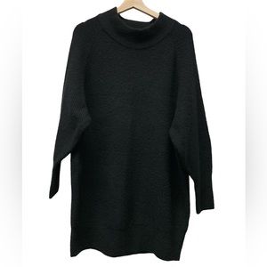 Topshop long sleeve oversized tunic mini dress knit sweater, size women's XS 0-2